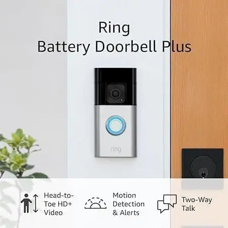 A ring video doorbell is shown with instructions.