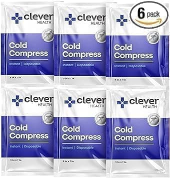 A six pack of cold compress for chest and back pain.